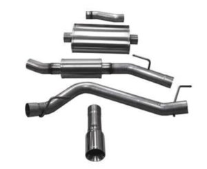 Jeep Gladiator JT Performance Exhaust - Single Touring Side Exit - CORSA Performance - Cat Back with 4.0in Polished Tip - Polished - `20-`25